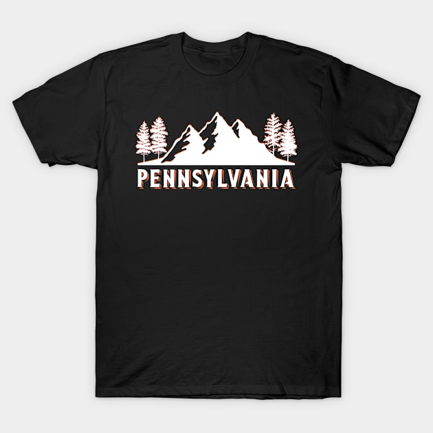 Retro Vintage Pennsylvania USA T-Shirt by JKFDesigns